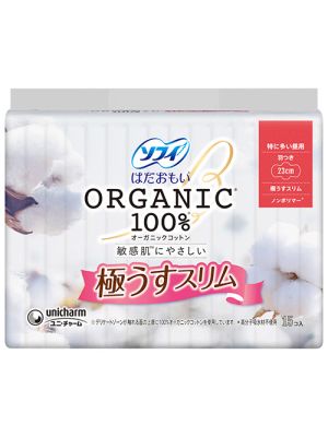 Unicharm Sofy Organic Cotton Slim Daytime 23cm Wings
