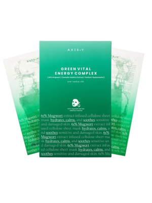 Axis-Y Mugwort Green Vital Energy Complex Sheet Mask 5pcs