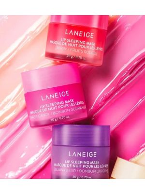 Laneige Lip Sleeping Mask Trio Set (Berry 20g, Gummy Bear 20g, Sweet Candy 20g)