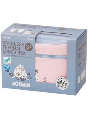 Skater Lunch box with heat insulation jar with ultra-lightweight compact fork case [Moomin dull color] 
